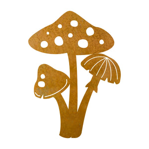 Mushrooms garden stake