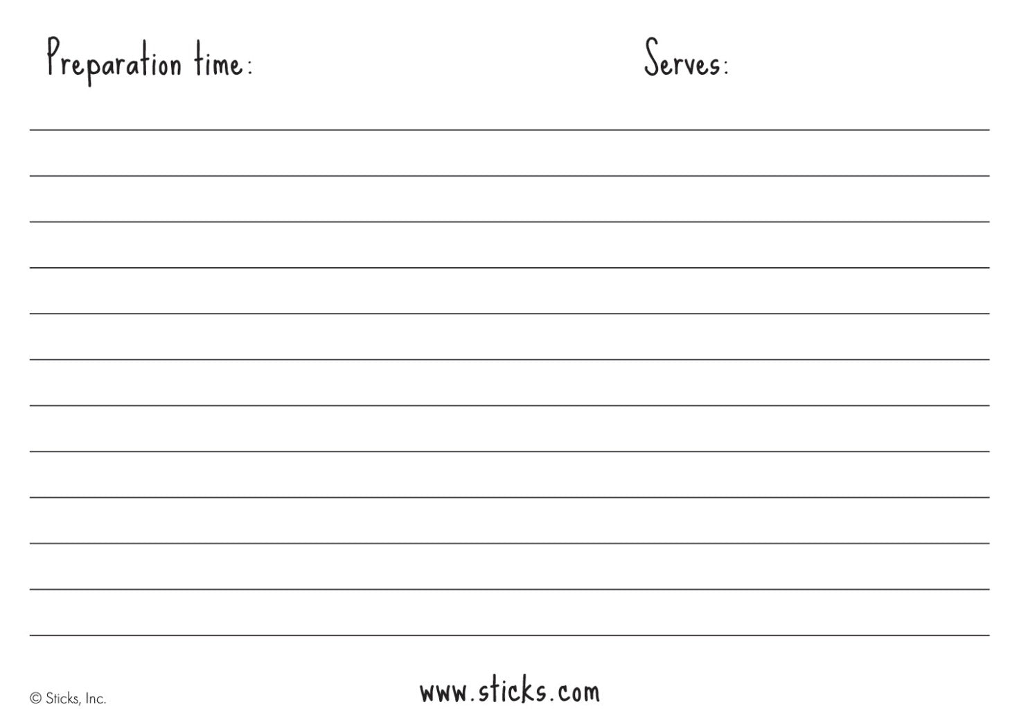Recipe Card Pack - Set of 25