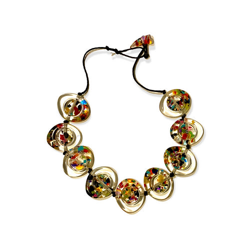Statement Bead Resin Necklace
