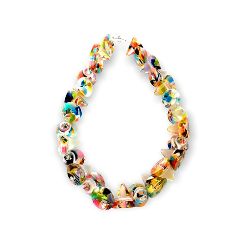Mixed Bead Resin Necklace | 2