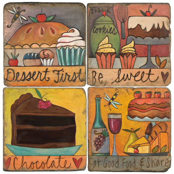 Dessert Marble Coaster Set