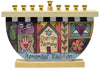 "Chag Sameach" Wooden Menorah