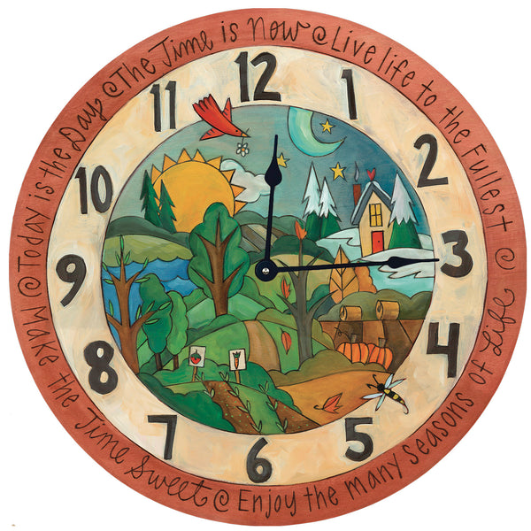 "Ever-Changing" Round Clock