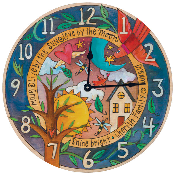 "Moments in Time" Round Clock