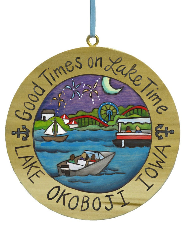 "Good Times" Okoboji Circle Ornament