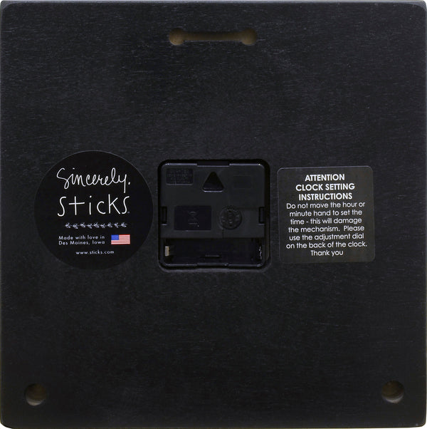 "Time to Shine" Square Clock