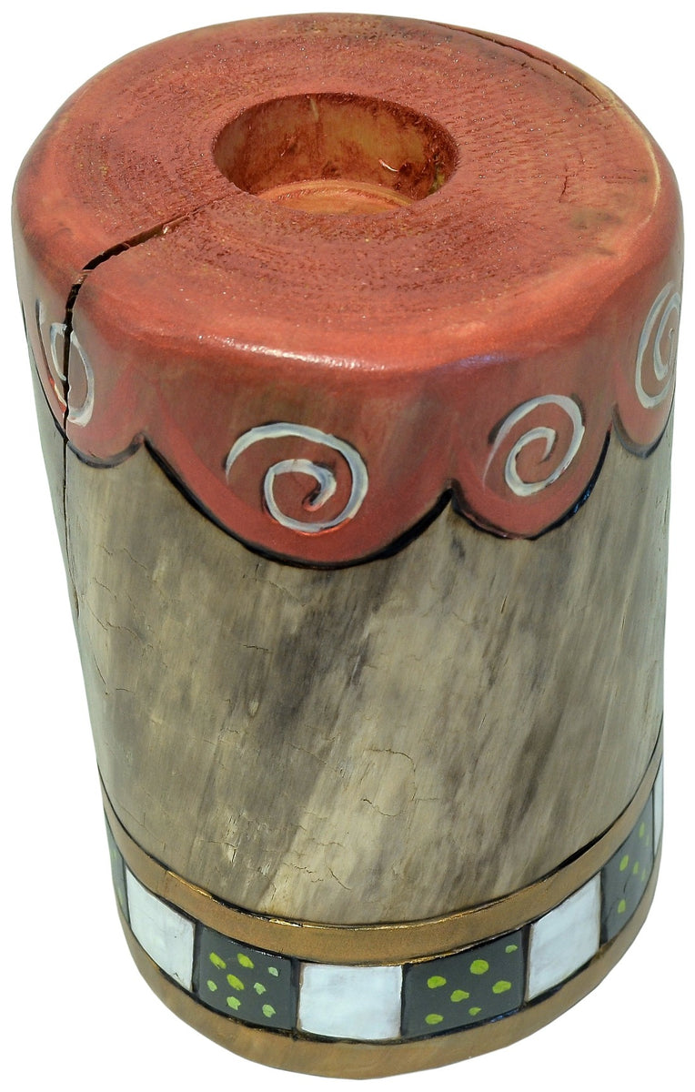 Large Log Candle Holder Sticks Handmade