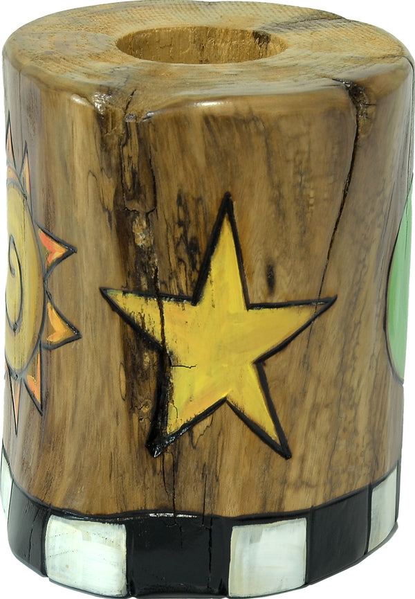 Large Log Candle Holder