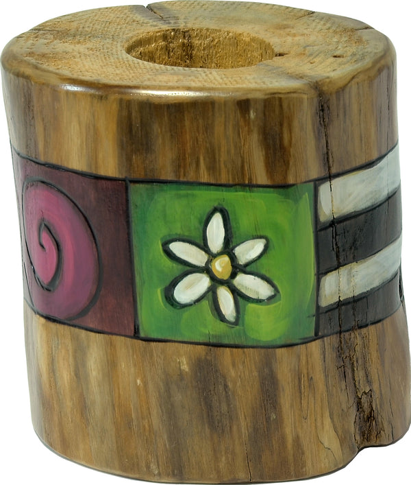 Large Log Candle Holder