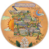 Missouri map lazy susan on a wood turntable