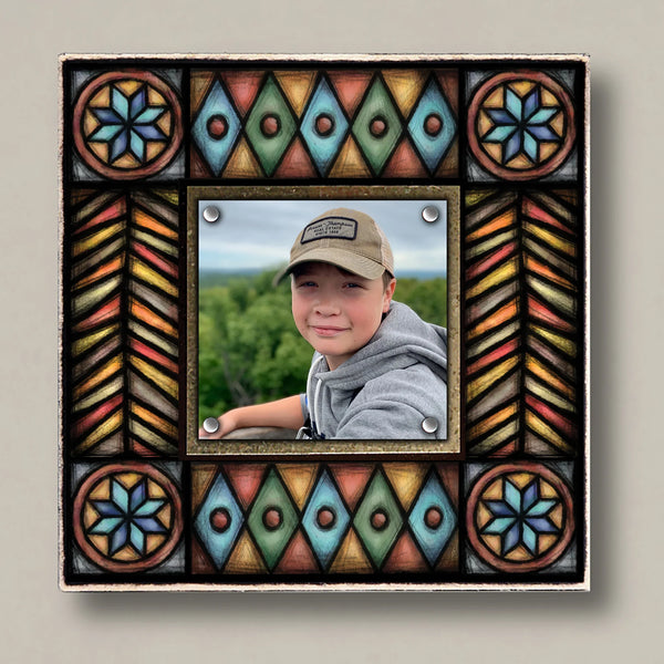 "Brown Motif" Small Picture Frame