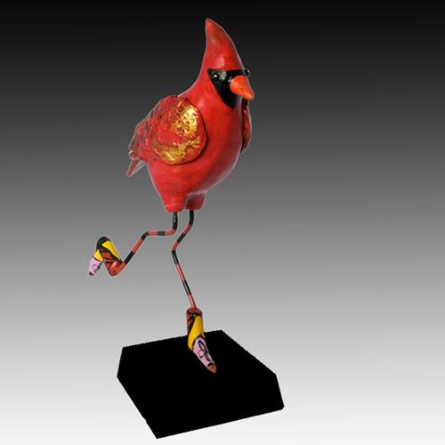 Artistic cardinal sculpture