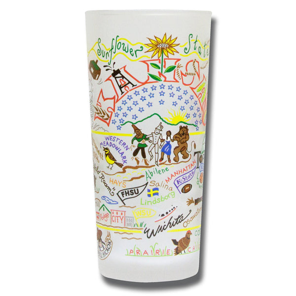 Kansas Drinking Glass