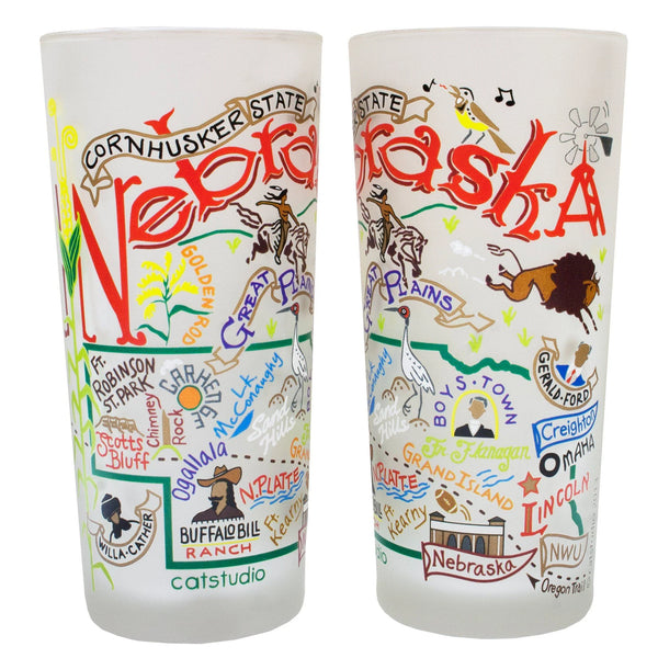 Nebraska Drinking Glass