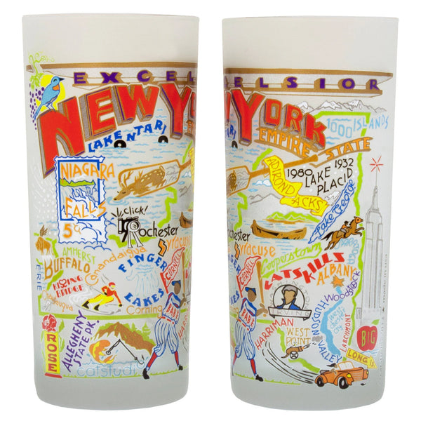 New York State Drinking Glass