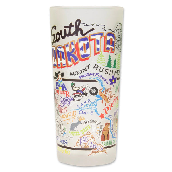 South Dakota Drinking Glass