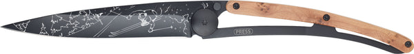 Pocket Knife | Juniper Wood +  Snow Ski