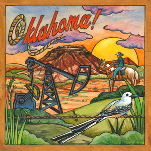 "Boomer's Paradise" Plaque – Oklahoma beautiful landscape scene with state symbols