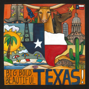 "A Touch of Texas" Plaque – "Big, bold, beautiful Texas!" plaque motif front view