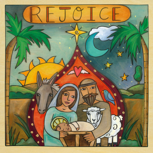 "A Star in the East" Plaque – A holy nativity scene plaque motif front view