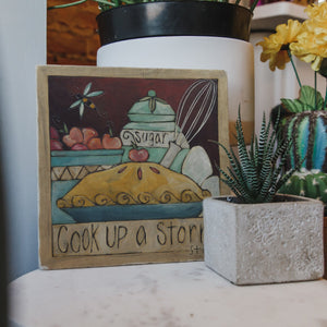 Quote Marble Trivet – "Cook up a storm" baking trivet will come in handy when you're whipping up some freshly baked pies main view