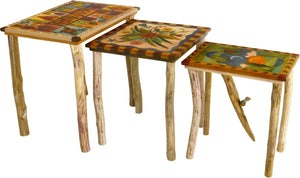 Nesting Table Set –  Beautiful and natural nesting table set with birch legs