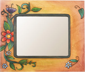 8"x10" Frame –  Frame with floral motif on orange background