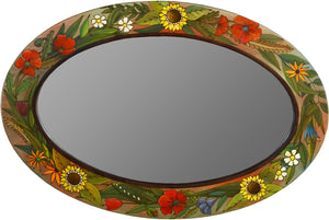 Oval Mirror –  Beautiful floral mirror with garden rich hues