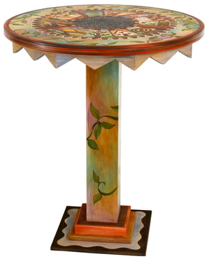 Bar Height Table –  "Follow Your Heart" bar height table with home and tree of life motif