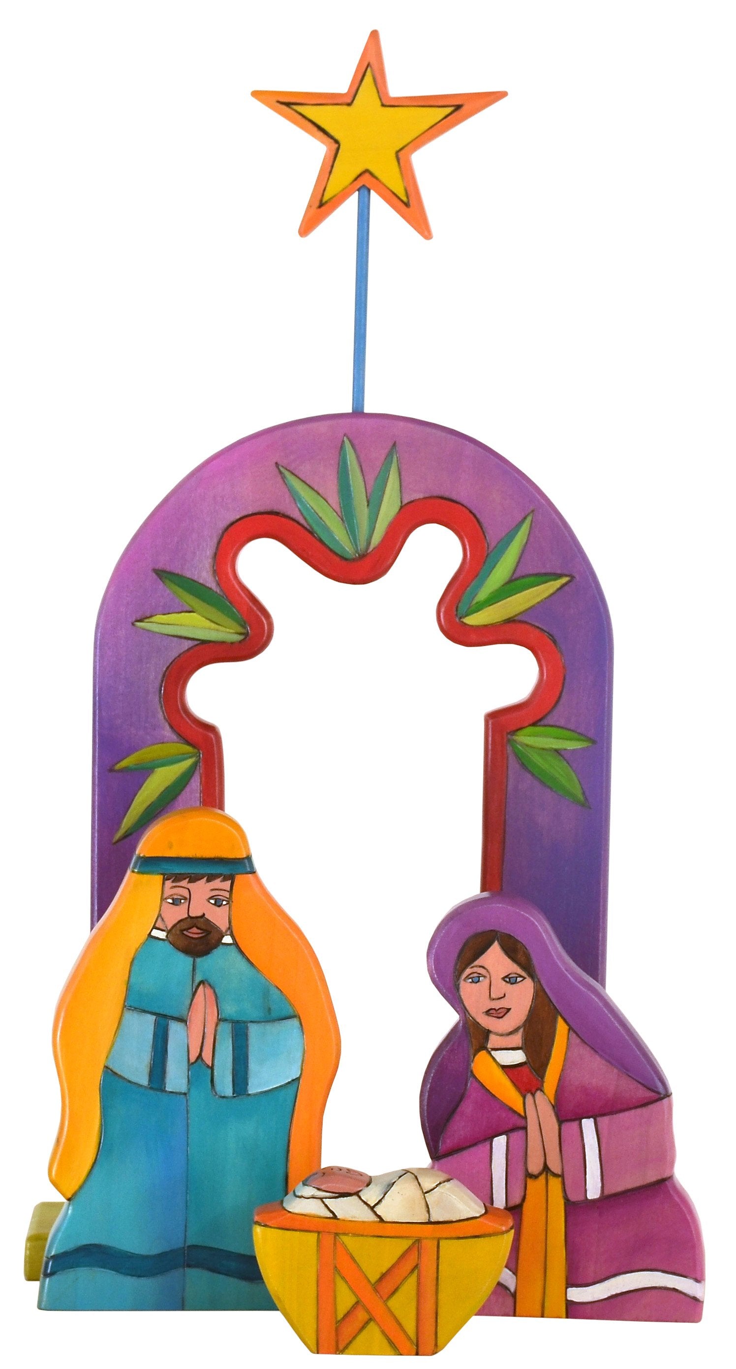 Holy Family Nativity –  Colorful and unique holy family nativity scene