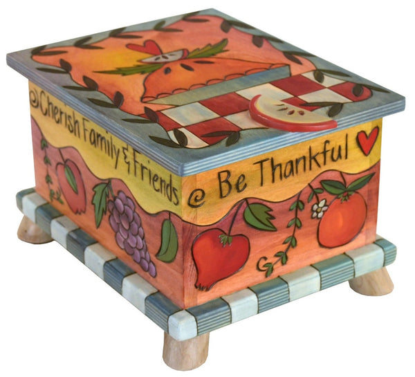 Recipe Box – Sweet apple pie and floating fruit recipe box design