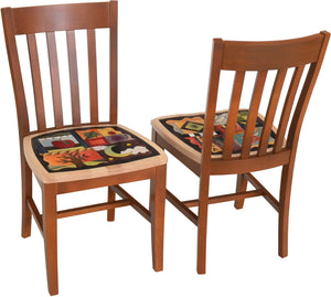 Pops Chair Set –  Dining chair set with color block icons and symbols on each seat