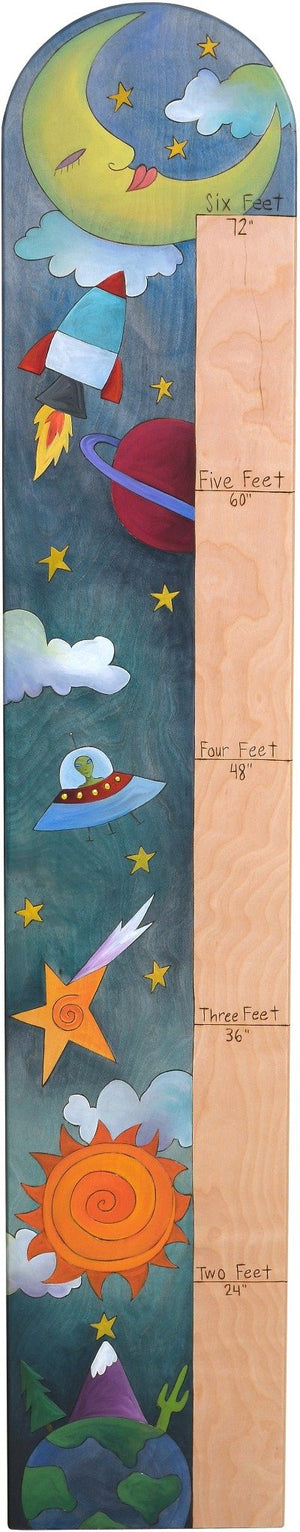 Everlasting Growth Chart –  Inspirational space themed growth chart "shoot for the stars"