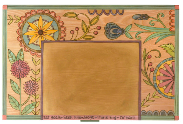 Small Desk –  Beautiful neutral and birch desk with floral motifs