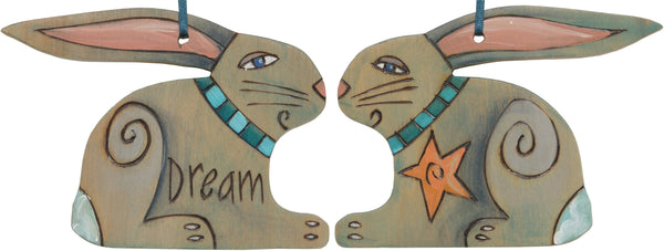 Rabbit Ornament –  Adorable rabbit ornament with star, "Dream"