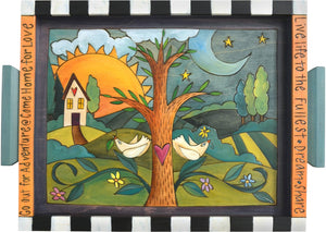 Small Rectangular Tray –  This tray with a love bird motif would make the perfect wedding or anniversary gift