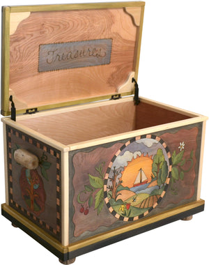 Chest –  "The Secret to Life is Enjoying the Passage of Time" chest with four seasons landscape motif