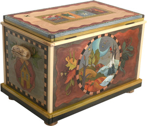 Chest –  "The Secret to Life is Enjoying the Passage of Time" chest with four seasons landscape motif