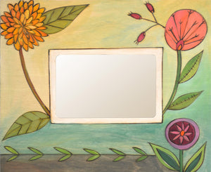 Sticks handmade picture frame with contemporary floral design