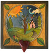 Keepsake Box – Encircled peaceful landscape with tree of life and home motif on this box's lid