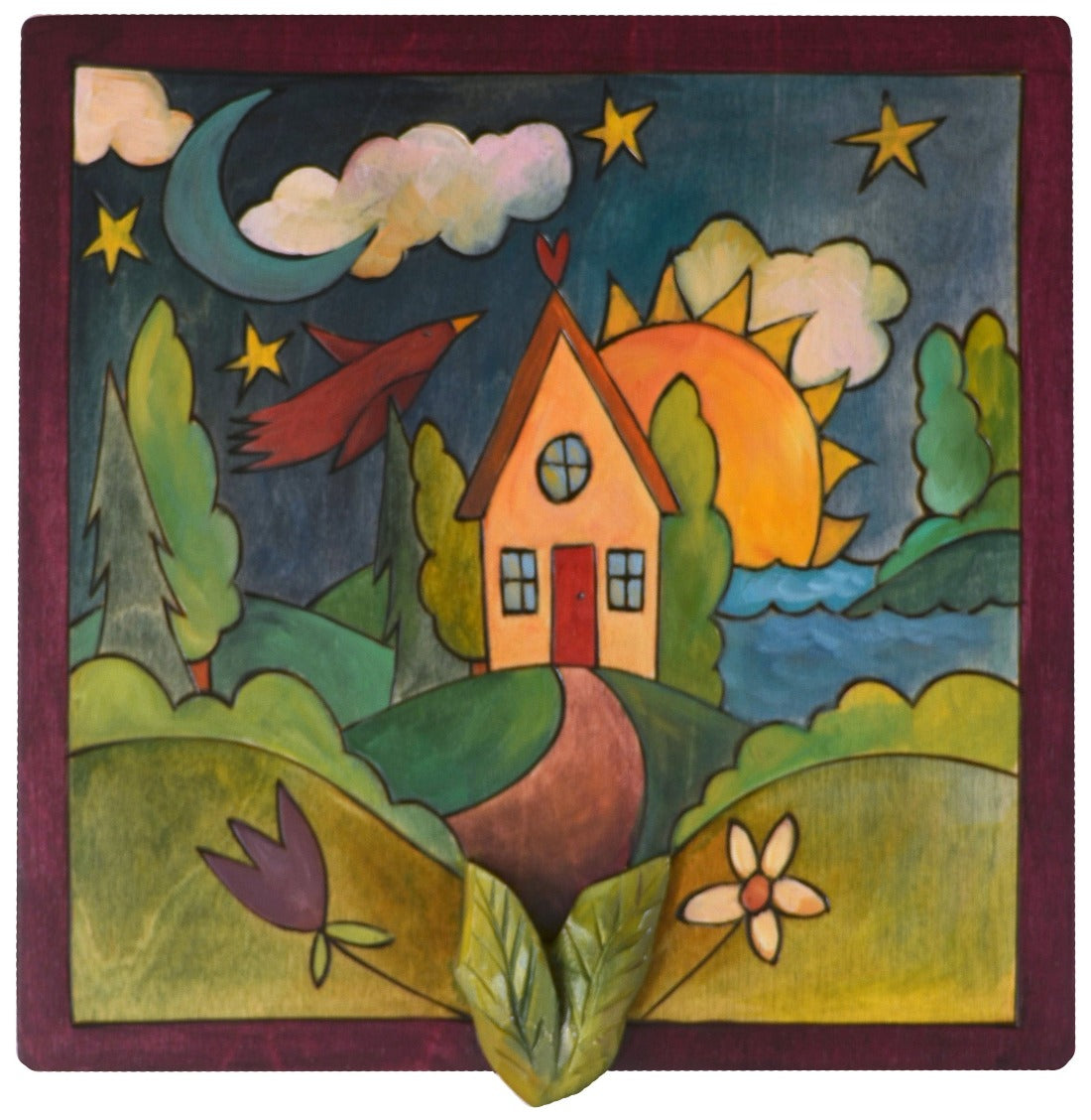 Keepsake Box – Lovely landscape with home in front of a lake design and