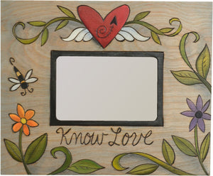 Sticks handmade picture frame with contemporary floral design