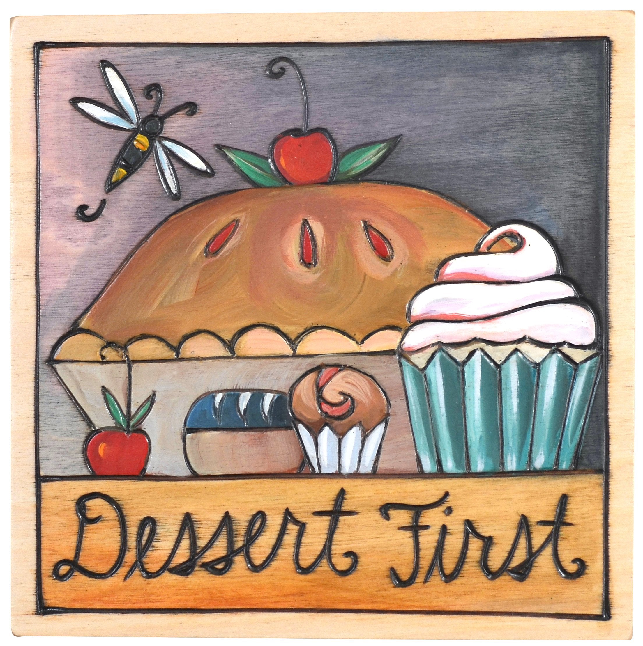 Sticks handmade wall plaque with