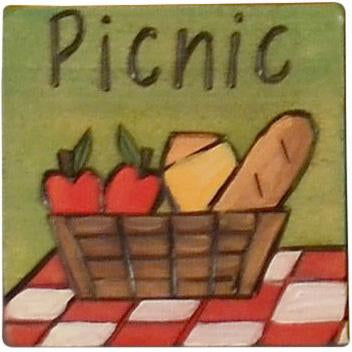 Large Perpetual Calendar Magnet –  "Picnic" day perpetual calendar magnet
