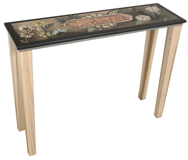 Sticks handmade console table with contemporary elegant and neutral palette