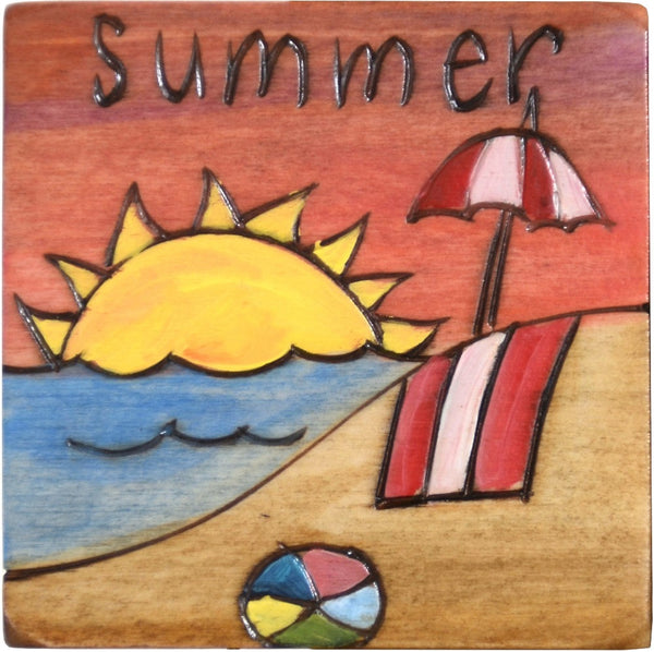 Large Perpetual Calendar Magnet –  Summer solstice is the longest day of the year, what a great day to head to the beach