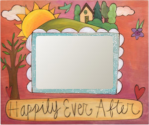 Sticks handmade 5x7" picture frame with happily ever after design