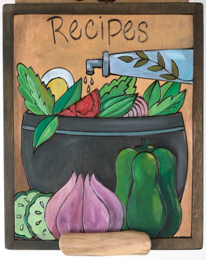 Recipe Box – "Count your blessings" recipe box in an elegant palette