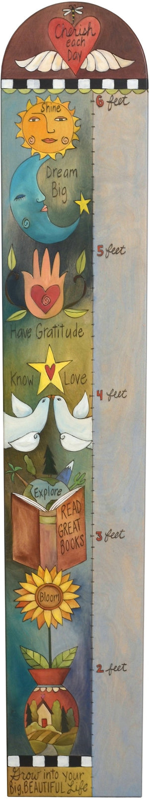 Everlasting Growth Chart –  Elegant growth chart with symbolic icons and a heart with wings at the top