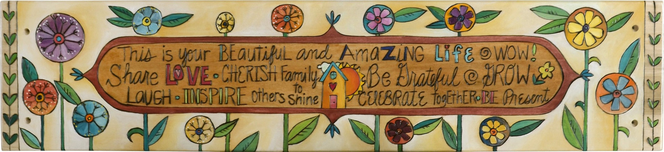 Door Topper –  Elegant and neutral door topper with inspirational messages and floral motifs